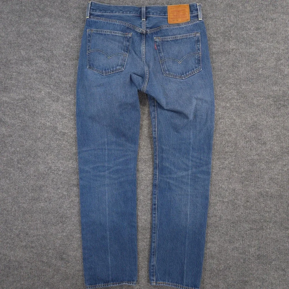 Levis Jeans Mens 33X32 Blue Premium 501 '54 Straight Big E Medium Wash Denim